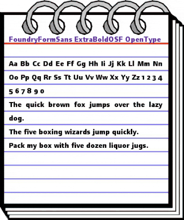 FoundryFormSans ExtraBoldOSF animated font preview