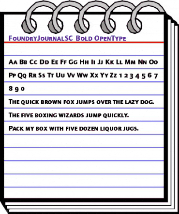 FoundryJournalSC-Bold Regular animated font preview