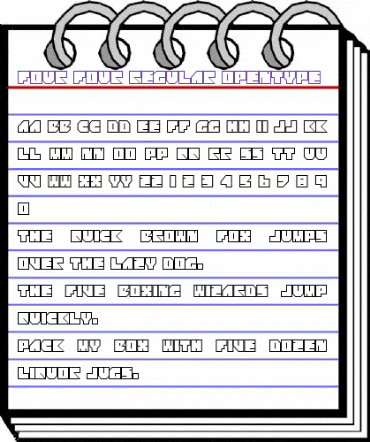 Four Four Regular animated font preview
