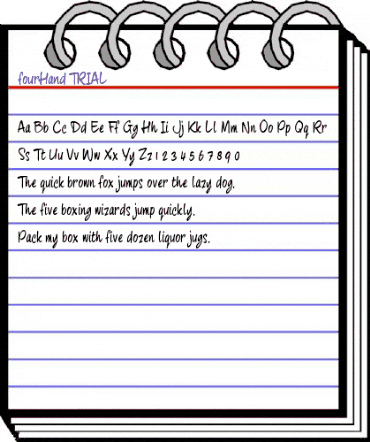 fourHand_TRIAL regular animated font preview