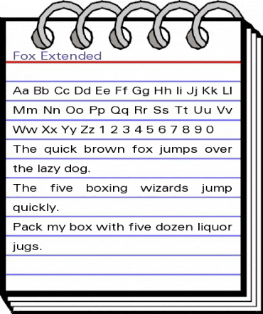 Fox-Extended Regular animated font preview