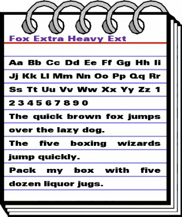 Fox-Extra Heavy-Ext Regular animated font preview