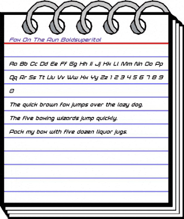 Fox on the Run Bold Super-Italic Bold Italic animated font preview Fox on the Run Bold Super-Italic Bold Italic animated font preview