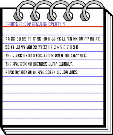 Fracture5758 Regular animated font preview