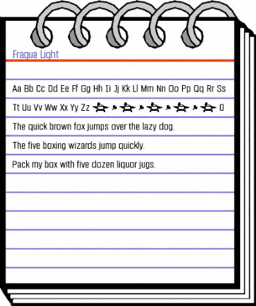 Fragua Light Regular animated font preview