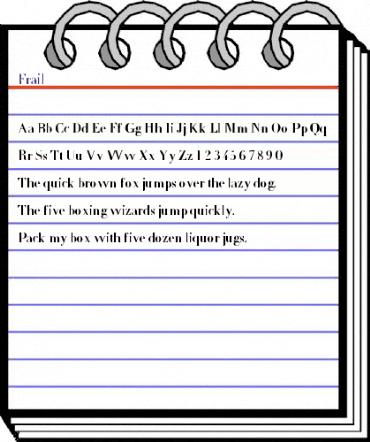Frail Regular animated font preview