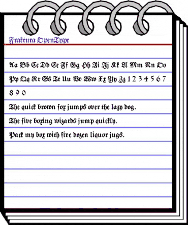 Fraktura Regular animated font preview