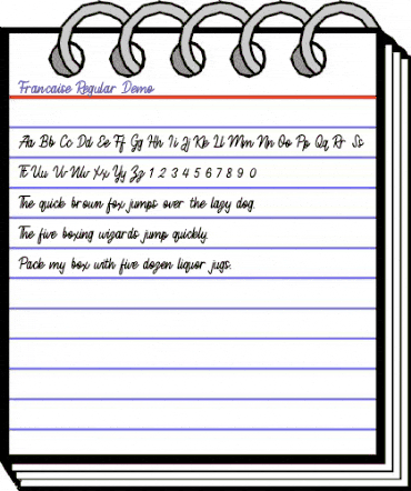 Francaise Regular demo Regular animated font preview