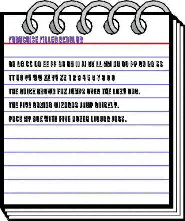 Franchise Filled Regular animated font preview