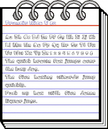 Francis Nico V 0.2 Regular animated font preview