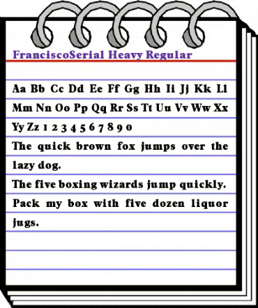 FranciscoSerial-Heavy Regular animated font preview