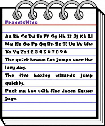 FrancisNico Regular animated font preview