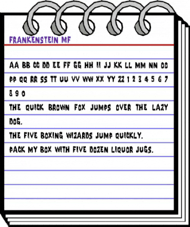 Frankenstein MF Regular animated font preview