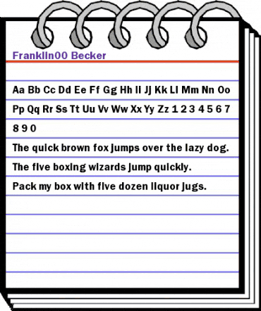 Franklin00 Becker Regular animated font preview