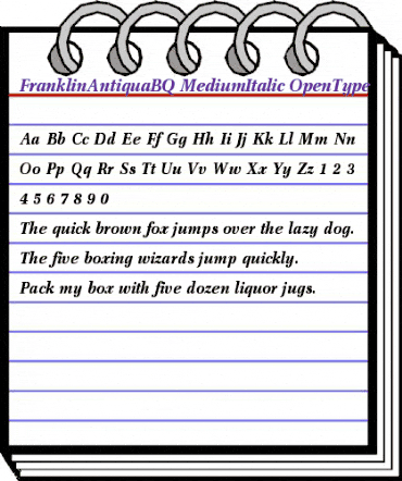 Franklin-Antiqua BQ Regular animated font preview Franklin-Antiqua BQ Regular animated font preview