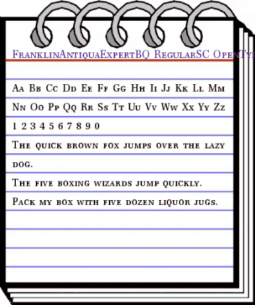 Franklin-Antiqua Expert BQ Regular animated font preview