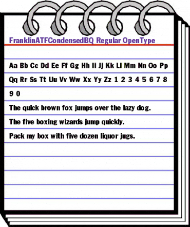 FranklinATFCondensedBQ Regular animated font preview FranklinATFCondensedBQ Regular animated font preview