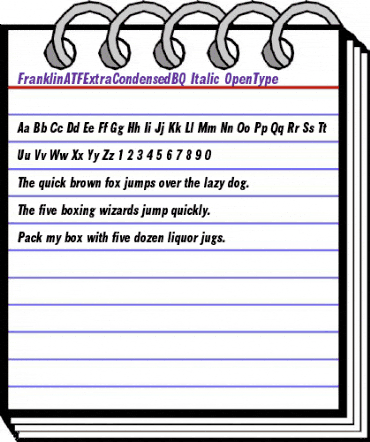 FranklinATFExtraCondensedBQ Regular animated font preview FranklinATFExtraCondensedBQ Regular animated font preview