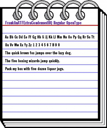 FranklinATFExtraCondensedBQ Regular animated font preview FranklinATFExtraCondensedBQ Regular animated font preview