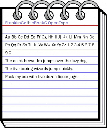 FranklinGothicBookC Regular animated font preview