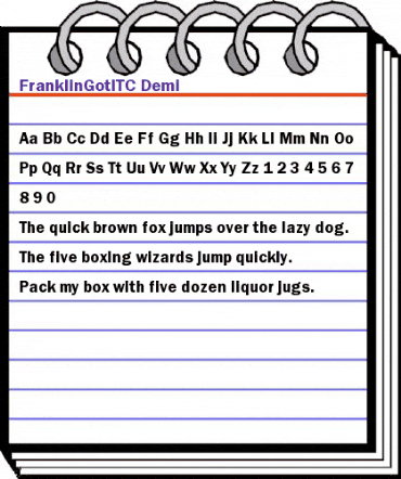 FranklinGotITC Demi animated font preview FranklinGotITC Demi animated font preview