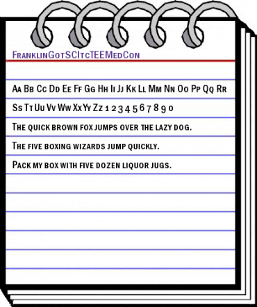 FranklinGotSCItcTEEMedCon Regular animated font preview