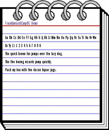 FranklinGotXCmpITC Demi animated font preview