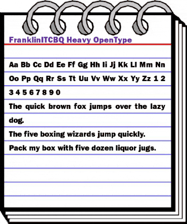 Franklin ITC BQ Regular animated font preview