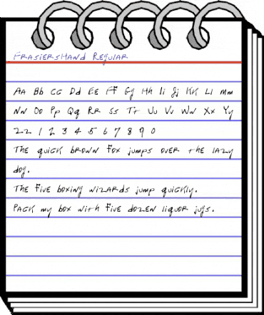 FrasiersHand Regular animated font preview