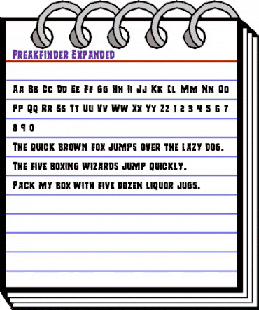 Freakfinder Expanded Expanded animated font preview