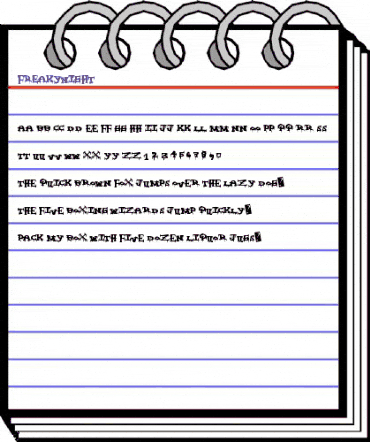FreakyNight Regular animated font preview