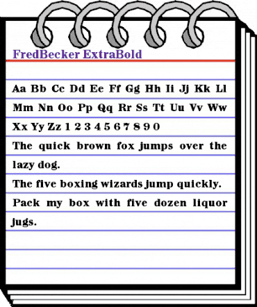 FredBecker-ExtraBold Regular animated font preview