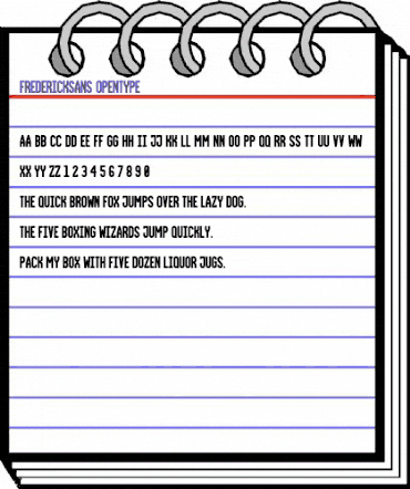 FrederickSans Regular animated font preview