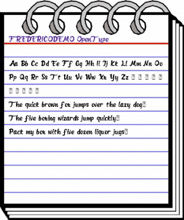 FREDERICO DEMO Regular animated font preview