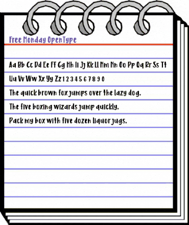 Free Monday Regular animated font preview Free Monday Regular animated font preview
