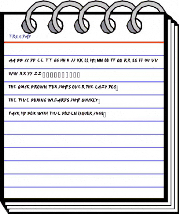 FREEDAY Regular animated font preview