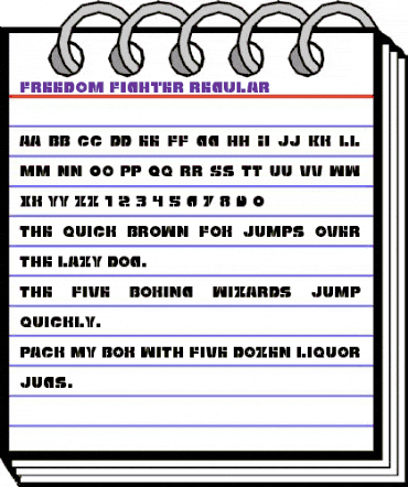 Freedom Fighter Regular animated font preview