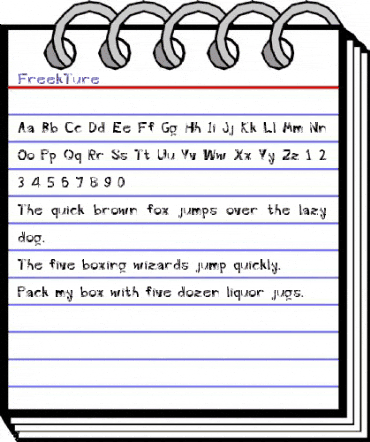 FreekTure Regular animated font preview