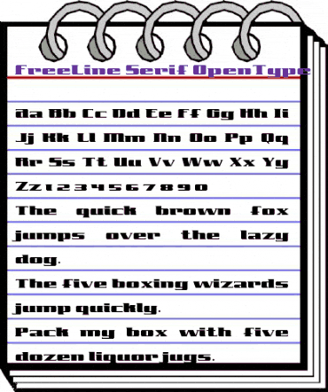 FreeLine Serif animated font preview