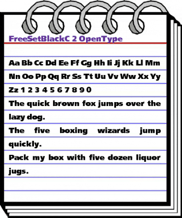 FreeSetBlackC Regular animated font preview