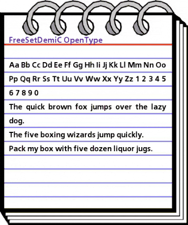 FreeSetDemiC Regular animated font preview