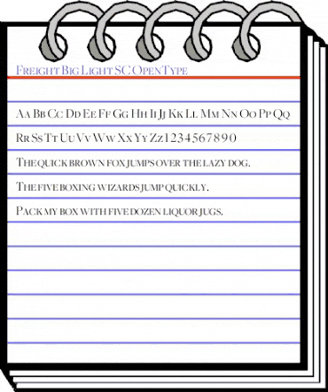 Freight Big Light SC animated font preview