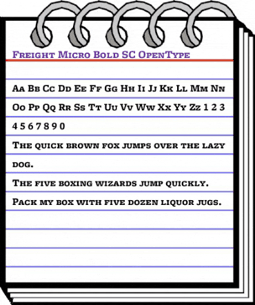 Freight Micro Bold SC animated font preview