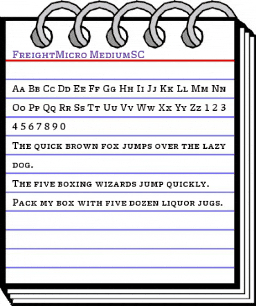 FreightMicro MediumSC animated font preview