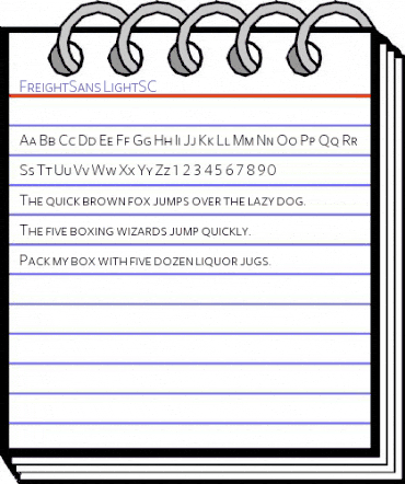 FreightSans LightSC animated font preview