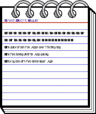 French Electric Regular animated font preview