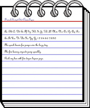 French Script Std Regular animated font preview