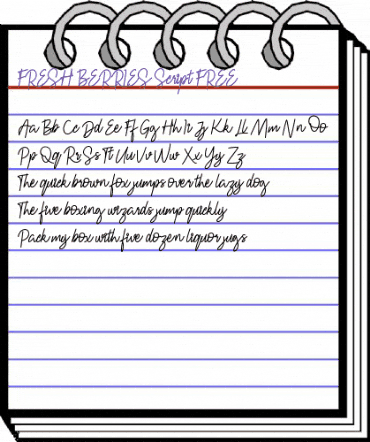 FRESH  BERRIES Script FREE Regular animated font preview