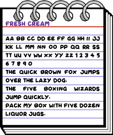 Fresh Cream Regular animated font preview