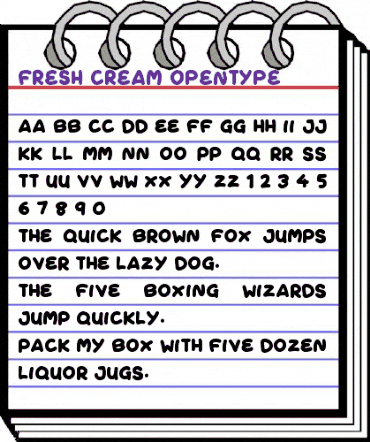 Fresh Cream Regular animated font preview